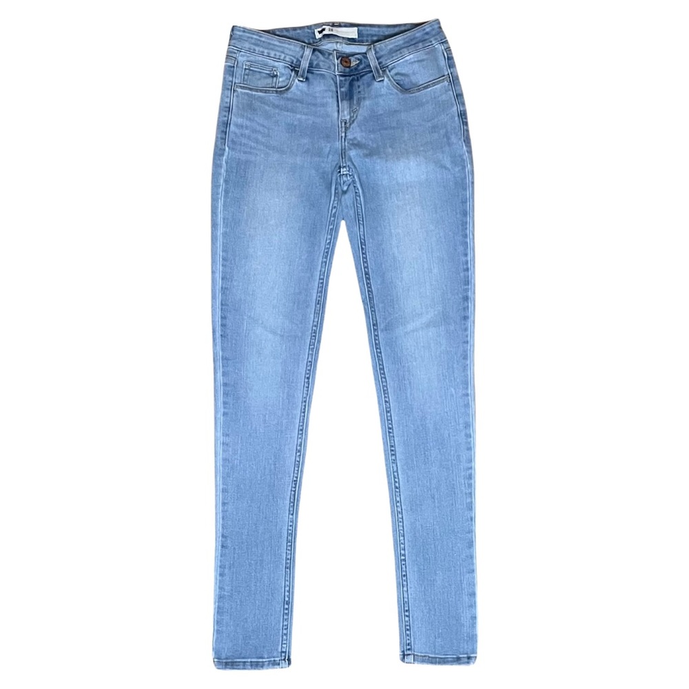Levi’s Light Wash Faded Mid Rise Skinny Blue Jeans size 26